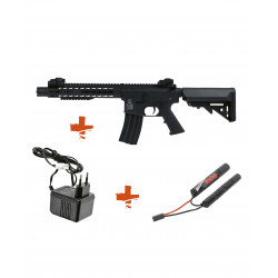 COLT - Pack Réplique Airsoft Colt M4 Keymod Blast Black full metal 1.2J - NOIR