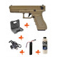 CYMA - Pack Réplique Pistolet Airsoft AEP CM030 NOIR + mallette + billes