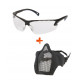 Pack Equipement Airsoft lunette blanche + masque grillagé OD