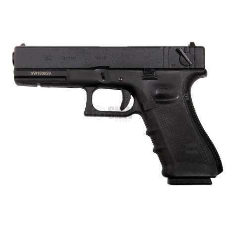 WE - Réplique Pistolet Airsoft G18C Gen 4 GBB Gaz - semi/full auto - NOIR WE - Réplique Pistolet Airsoft G18C Gen 4 GBB Gaz - semi/full auto - NOIR