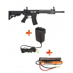 LANCER TACTICAL - Pack Réplique Airsoft LT-12K GEN2 M4 Keymod - NOIR