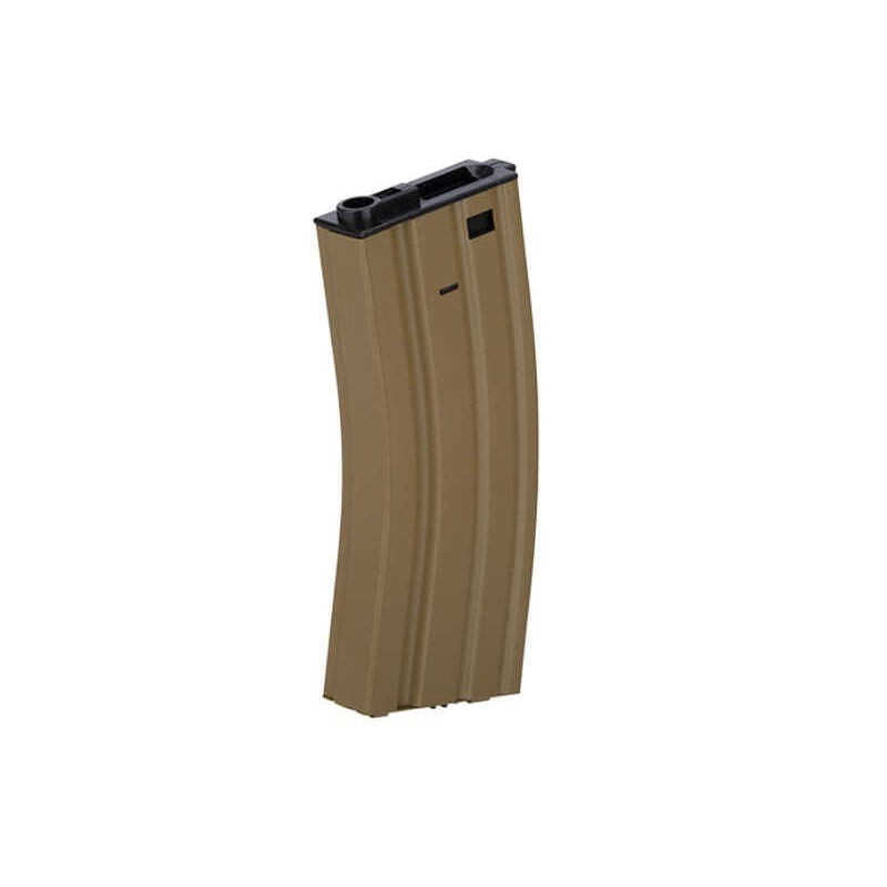 LANCER TACTICAL - Chargeur Hi-cap métal pour M4/M16 - 300 billes - TAN -  Heritage Airsoft