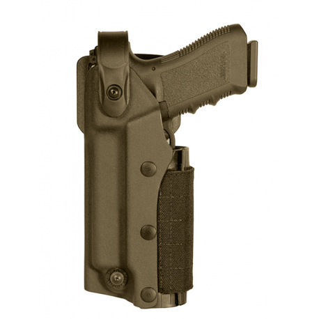 VEGA HOLSTER - Holster droitier Zoom VKZ8 pour GLOCK 17/18/19/22/23 avec lampe/laser - TAN VEGA HOLSTER - Holster droitier Zoom VKZ8 pour GLOCK 17/18/19/22/23 avec lampe/laser - TAN
