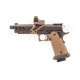 Hi-capa 4.3 Tan/noir Blowback gaz avec point rouge - VORSK