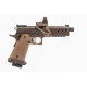 Hi-capa 4.3 Tan/noir Blowback gaz avec point rouge - VORSK