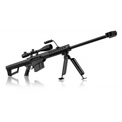 LANCER TACTICAL - Réplique Sniper Airsoft LT-20 M82 1,5J + lunette + Bipied - Noir