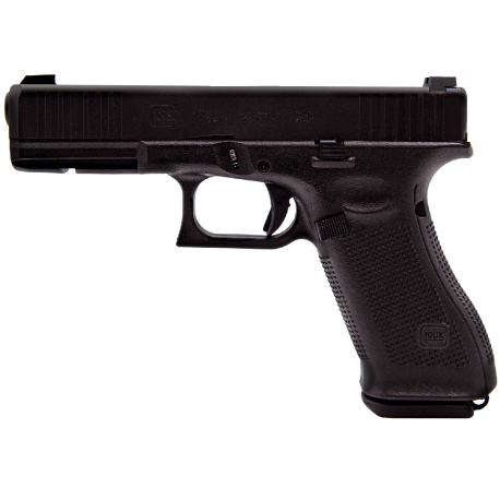 GLOCK - Réplique Pistolet Airsoft Glock 17 GEN5 culasse métal GBB Gaz - 1 joule - NOIR