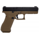 GLOCK - Réplique Pistolet Airsoft Glock 17 GEN5 culasse métal GBB Gaz - 1 joule - NOIR/TAN