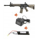 LANCER TACTICAL - Pack réplique airsoft AEG LT-12K GEN2 M4 Keymod - TAN/NOIR