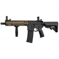 LANCER TACTICAL - Pack Réplique Airsoft M4 AEG LT-18 GEN2 MK18 - Noir/Bronze