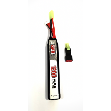 TACTICAL OPS - Batterie Lipo 11,1V 1200mAh 20C TACTICAL OPS - Batterie Lipo 11,1V 1200mAh 20C