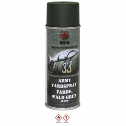 MFH - Bombe peinture mate pour répliques 400ml FOREST GREEN