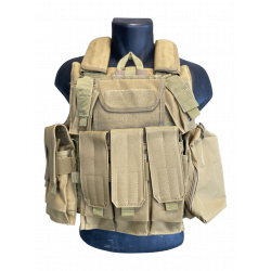 TACTICAL - Gilet Tactique avec poches - OD