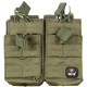 Porte chargeur double MOLLE M4 M16 ouverte noir MFH