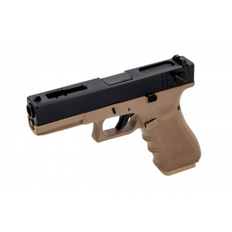 NUPROL - Réplique Pistolet Airsoft RAVEN EU18 GBB Gaz - NOIR/TAN