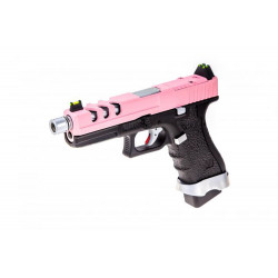 VORSK - Réplique Pistolet Airsoft EU17 VENTED GBB gaz - NOIR/ROSE