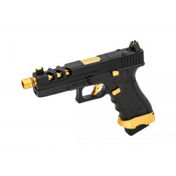 VORSK - Réplique Pistolet Airsoft EU17 VENTED GBB gaz - GOLD MATCH