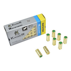 KAISER - 50 cartouches à blanc 9mm PAK pour pistolet 