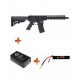 SAIGO DEFENSE - Pack M4 KENJI long NOIR + batterie lipo 11,1V + chargeur de batterie