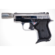EKOL - Pistolet d'alarme LADY 9mm Balle à Blanc - CHROME