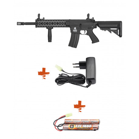 LANCER TACTICAL - Pack réplique airsoft AEG LT-15 GEN2 M4 SD