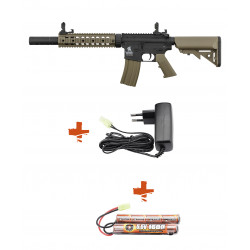 LANCER TACTICAL - Pack réplique airsoft AEG M4 LT-15 GEN2 - DUAL TONE