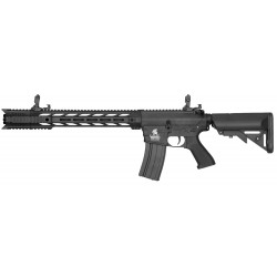 LANCER TACTICAL - Pack Réplique airsoft AEG M4 LT-25 G2 SPR Interceptor - NOIR