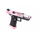 VORSK - Réplique Airsoft Hi-capa 4.3 GBB Gaz - Rose/noir