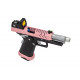 VORSK - Réplique Airsoft Hi-Capa 3.8 GBB Gaz - Rose/Noir