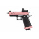 VORSK - Réplique Airsoft Hi-Capa 3.8 GBB Gaz - Rose/Noir