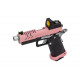 VORSK - Réplique Airsoft Hi-Capa 3.8 GBB Gaz - Rose/Noir