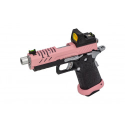 VORSK - Réplique Airsoft Hi-Capa 3.8 PRO GBB Gaz - Rose/Noir