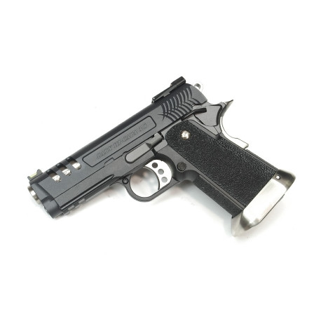 WE - Réplique Pistolet Airsoft Hi-capa 3.8 Deinonychus GBB gaz - 1 joule - NOIR