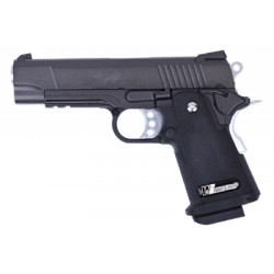 WE - Réplique Pistolet Airsoft Hi-Capa 4.3 S GBB Gaz - 0,9 Joule - NOIR