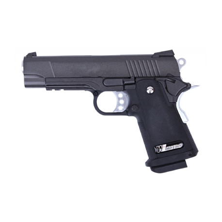 WE - Hi-Capa 4.3 ALLOSAURUS GBB Gaz - 0,9 Joule - SILVER WE - Hi-Capa 4.3 ALLOSAURUS GBB Gaz - 0,9 Joule - SILVER