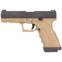 WE - Réplique Pistolet Airsoft GP1799 T1 GBB Gaz - 0,9 joule - NOIR/TAN/SILVER