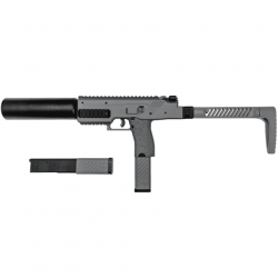 VORSK - Réplique Airsoft SMG VMP-1X avec silencieux GBB Gaz - GRIS