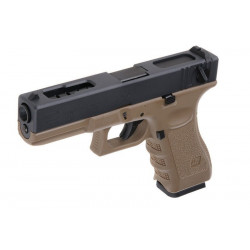 WE - Réplique Pistolet Airsoft G18C Gen 3 GBB Gaz - semi/full auto - TAN