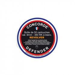 CONCORD - Boîte de 50 cartouches 9 mm à blanc RK pour revolver