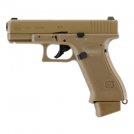 GLOCK - Réplique Pistolet Airsoft Glock 19 GNB Co2 - 1,9 joule - NOIR