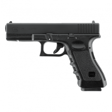 GLOCK - Réplique Pistolet Airsoft Glock 17 GBB Gaz culasse acier CNC - 1joule - NOIR