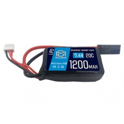 BLUE MAX - Batterie Lipo 7,4V 1200mAh 20C