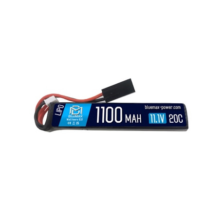 BLUE MAX - Batterie Lipo 11,1V 1100mAh 20C - Heritage Airsoft