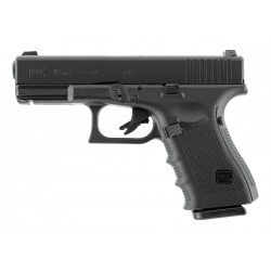 GLOCK - Réplique Pistolet Airsoft Glock 19 Gen4 GBB Gaz - NOIR