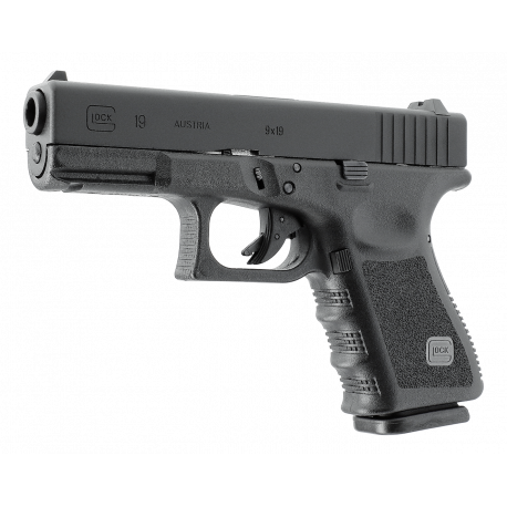 GLOCK - Réplique Pistolet Airsoft Glock 19 GBB Gaz - NOIR