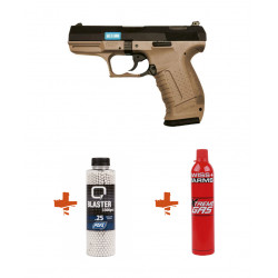 Pack Réplique Pistolet Airsoft P99  "GOD OF WAR" GBB + Gaz + Billes