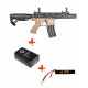 SAIGO DEFENSE - Pack M4 KENJI Court TAN + batterie lipo 11,1V + chargeur de batterie