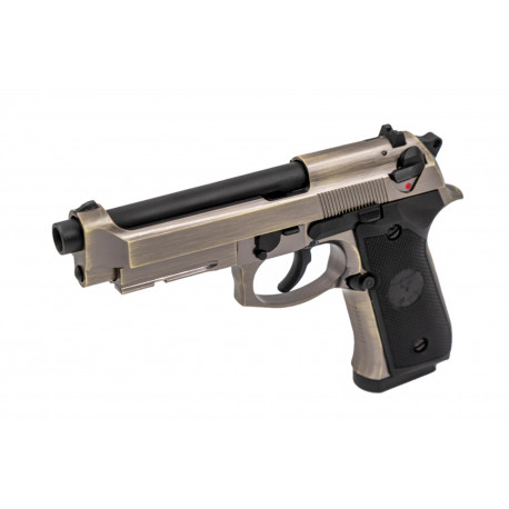 NUPROL - Réplique Pistolet Airsoft RAVEN EU17 GBB Gaz - SILVER/NOIR