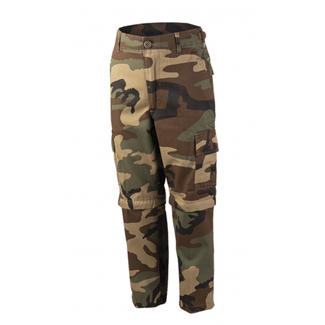 MIL-TEC - Pantalon enfant US TYPE BDU ZIP-OFF - WOODLAND MIL-TEC - Pantalon enfant US TYPE BDU ZIP-OFF - WOODLAND