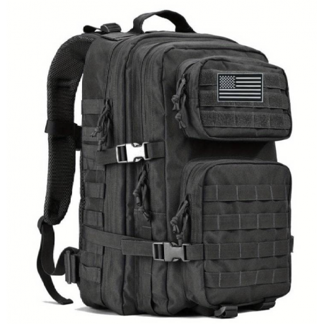 TACTICAL - Grand Sac à dos Assault - NOIR